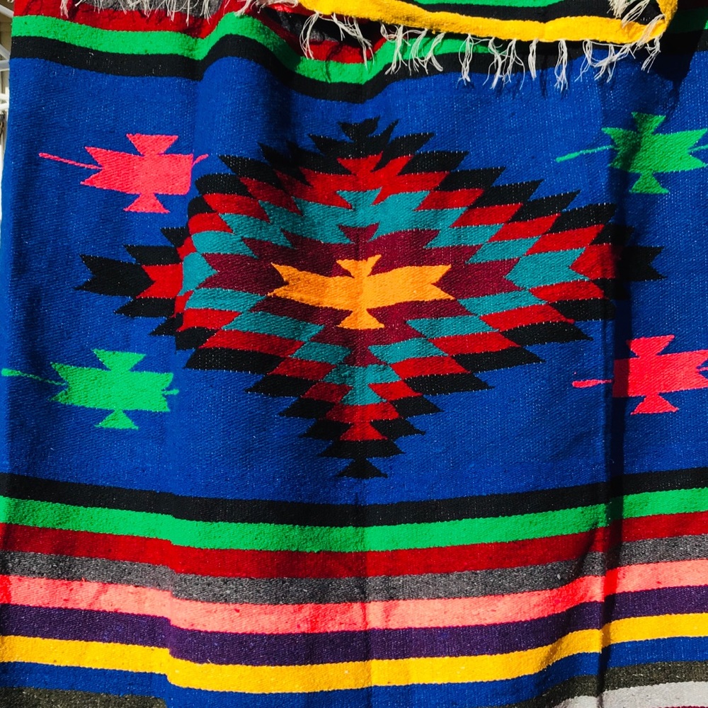 Authentic Mexican Sarape Blanket from Mexico